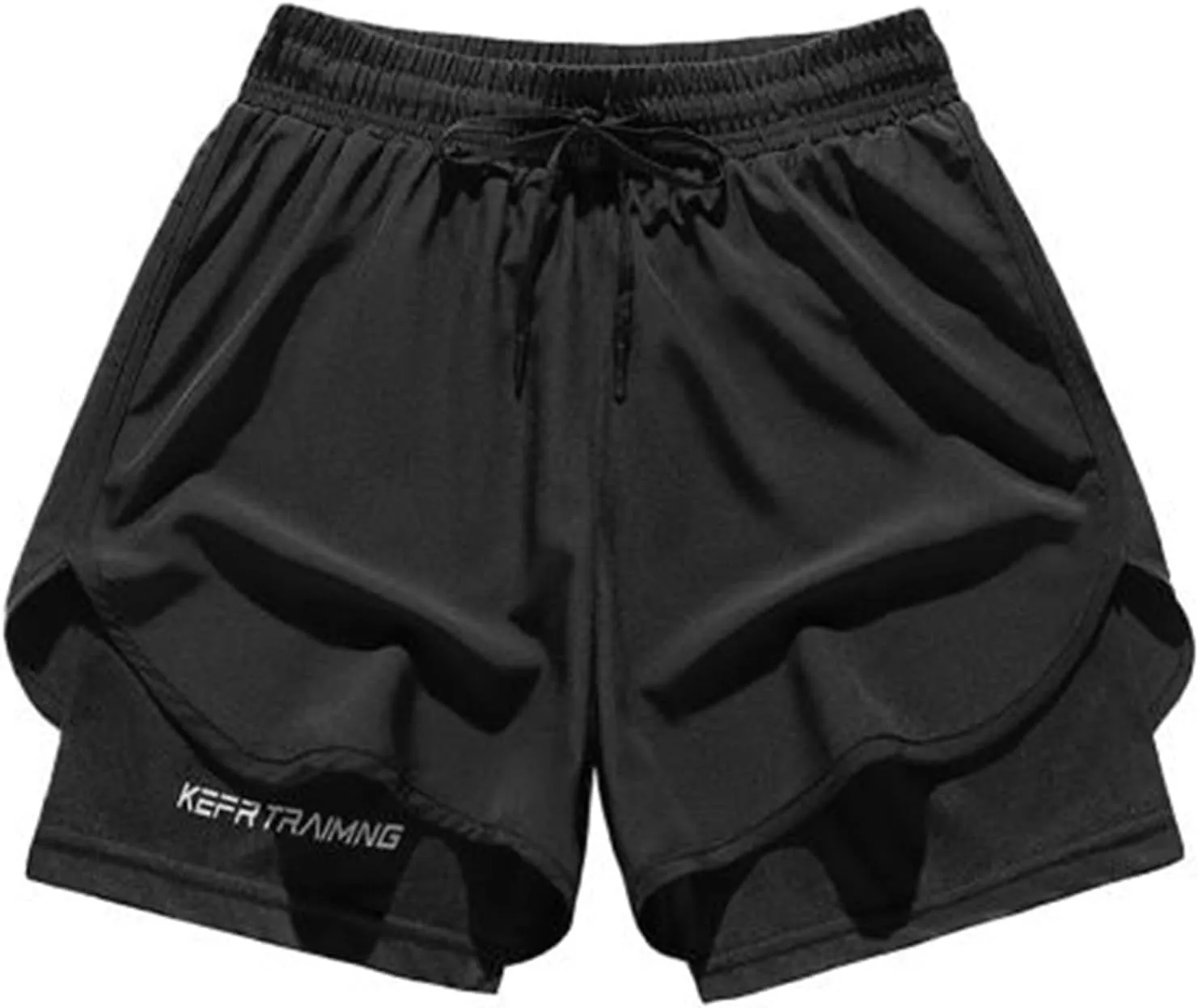 2 in 1 Gym Shorts Men Lightweight Mesh Quick Dry Basketball Shorts Performance Athletic Shorts with Compression Liner