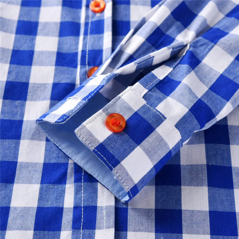 2 Pieces Set Baby Kid Boys Birthday Party Checked Bow Shirts And Solid Color Jumpsuits Wholesale 21110933