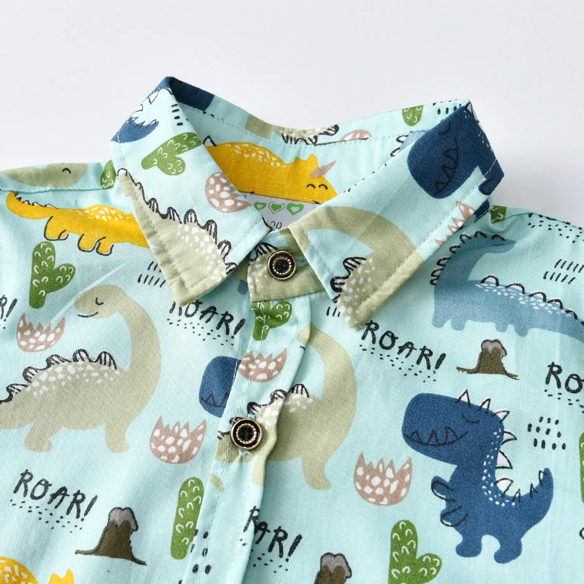 2 Pieces Set Baby Kid Boys Dressy Birthday Party Letters Dinosaur Bow Print Shirts And Solid Color Jeans Wholesale 211109682