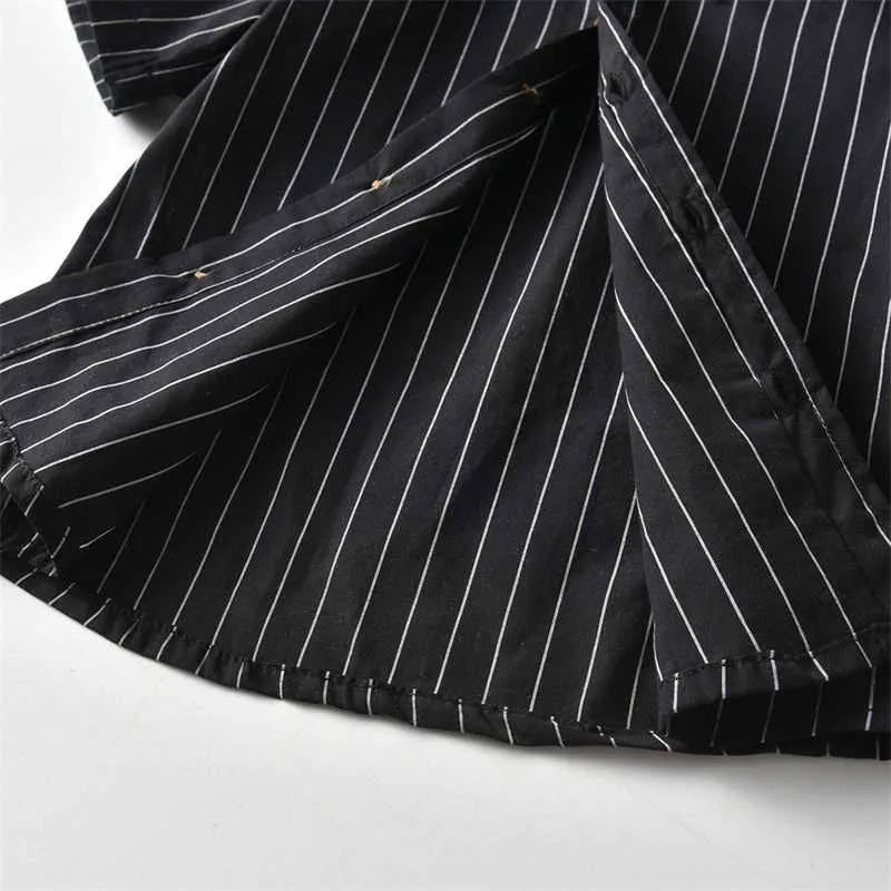 2 Pieces Set Baby Kid Boys Dressy Birthday Party Striped Bow Shirts And Solid Color Jeans Wholesale 211109543