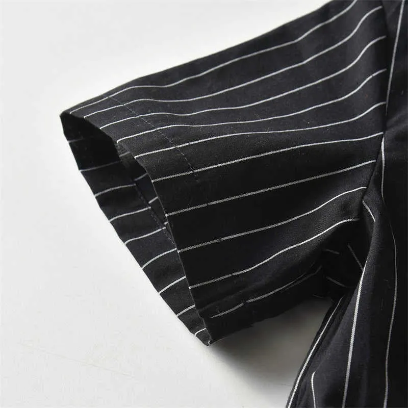 2 Pieces Set Baby Kid Boys Dressy Birthday Party Striped Bow Shirts And Solid Color Jeans Wholesale 211109543