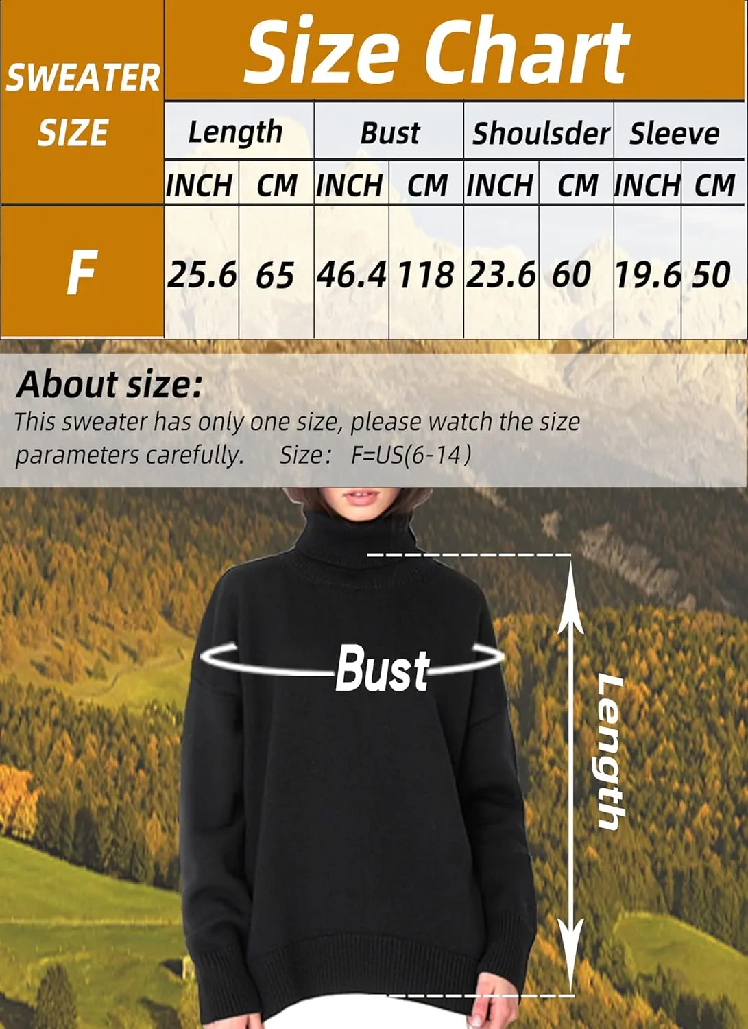 2022Women's Long Sleeve Turtleneck Knit Sweater Casual Loose Pullover Jumper Tops Sweater