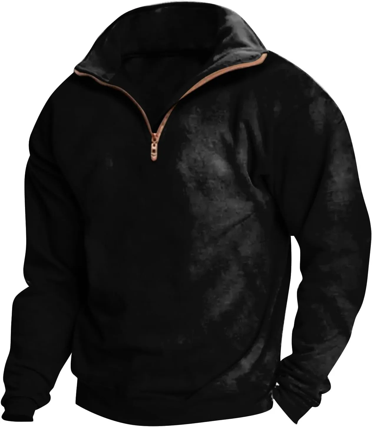 2024 Men's Sweaters 1/4 Zip Up Casual Turtleneck Pullover Polo Slim Fit Sweaters Long Sleeve Thermal Sweatshirts