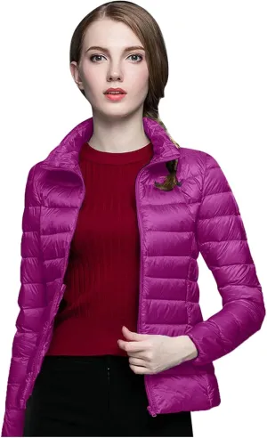 2024 Women Warm Lightweight Jacket Hoodless Windproof Winter Coat With Recycled Insulation Winter Slim Short Womens