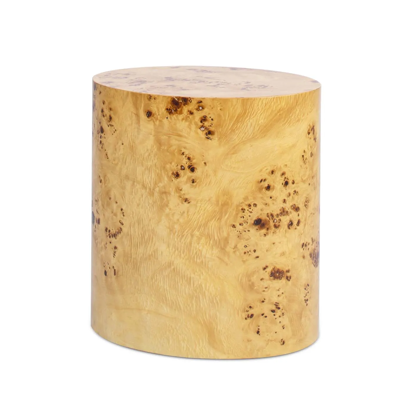 20" Nebula Burl Wood Oval Side Table - Unique Texture, Versatile Use, Durable
