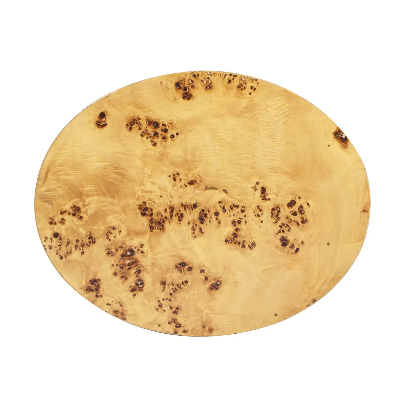 20" Nebula Burl Wood Oval Side Table - Unique Texture, Versatile Use, Durable