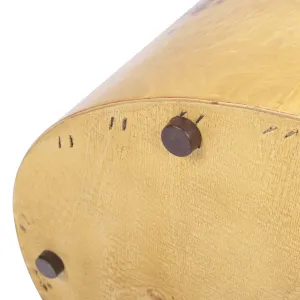 20" Nebula Burl Wood Oval Side Table - Unique Texture, Versatile Use, Durable