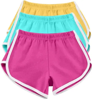 3 PC Shorts for Women 2024 Casual Summer Sports Yoga Shorts Workout Running Shorts Loose Breathable Beach Pant