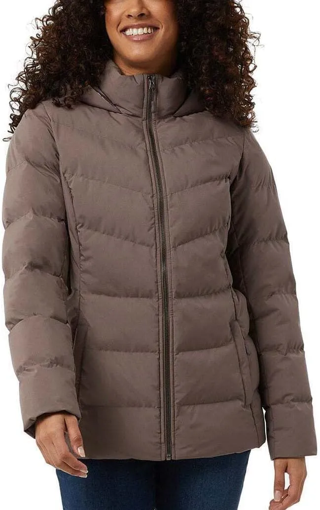 32 Degrees Women's Hooded Quilted Jacket Winter Coat Outerwear with Pockets