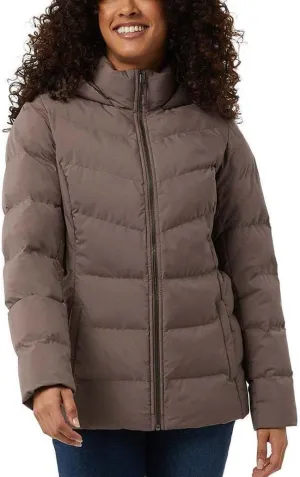 32 Degrees Women's Hooded Quilted Jacket Winter Coat Outerwear with Pockets
