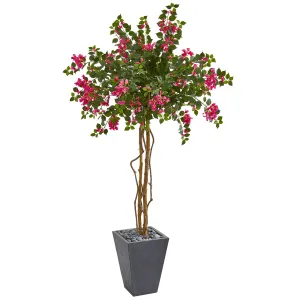 6.5' Bougainvillea Artificial Tree in Decorative Planter