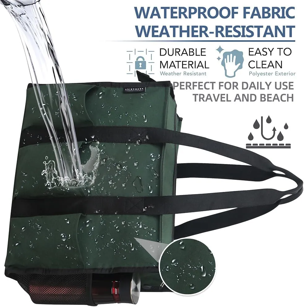 ABAMERICA Nurse Bags for Work: Multiple Pockets, Waterproof, Organizing Zip Top Clinical Bag for Nursing Students