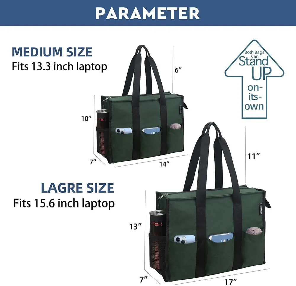 ABAMERICA Nurse Bags for Work: Multiple Pockets, Waterproof, Organizing Zip Top Clinical Bag for Nursing Students