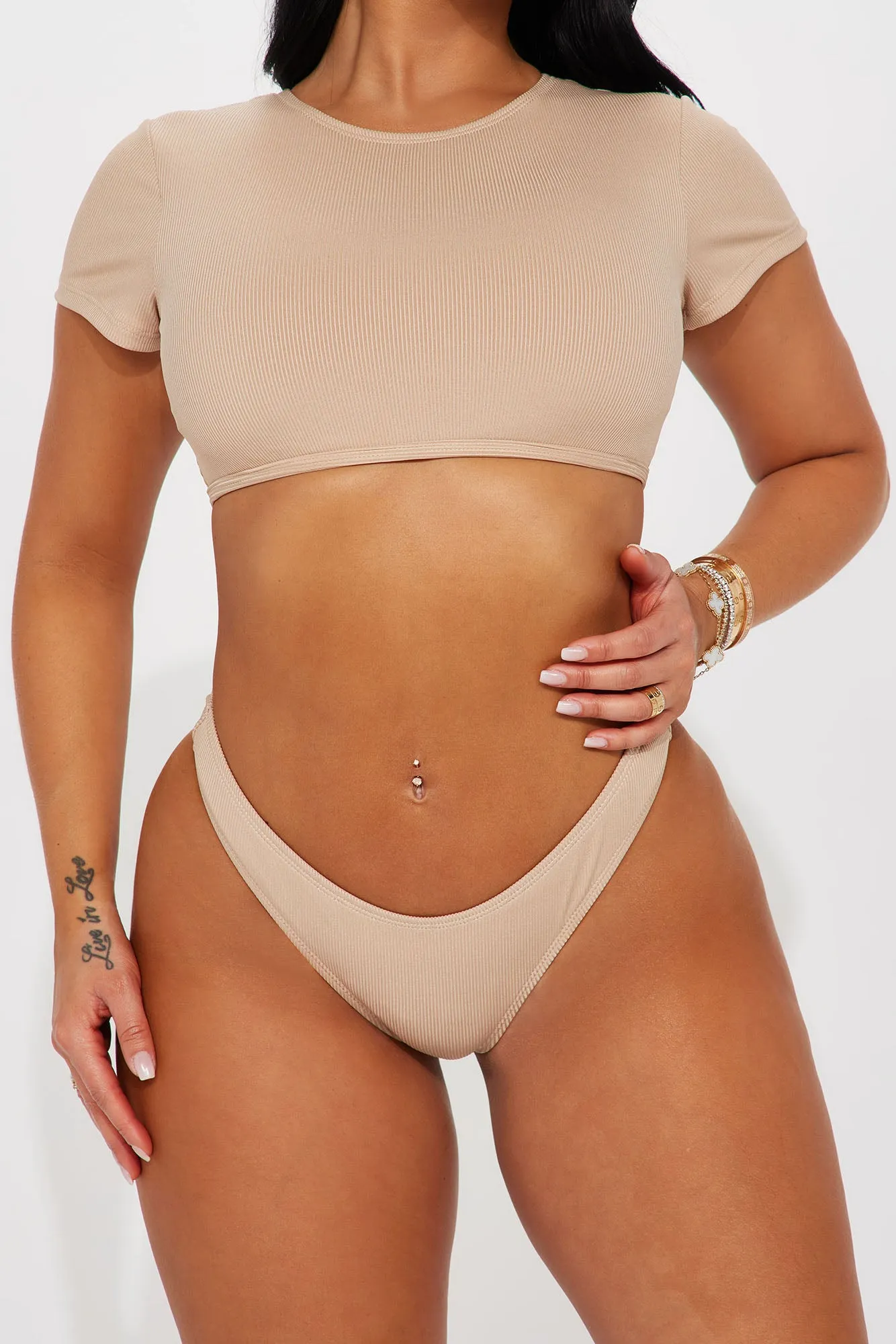 Adele Tie Back 2 Piece Bikini - Nude