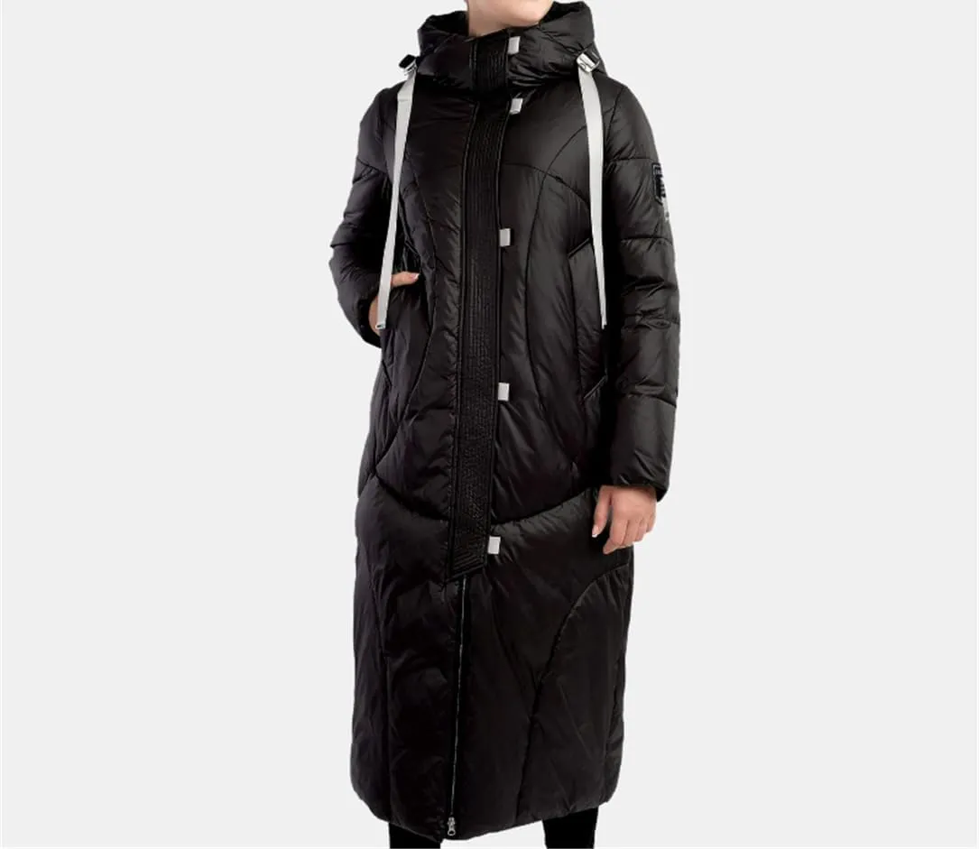 Adhdyuud Women Down Jacket Coat Padded Quilted Parka Thickened Warm Cotton Outerwear
