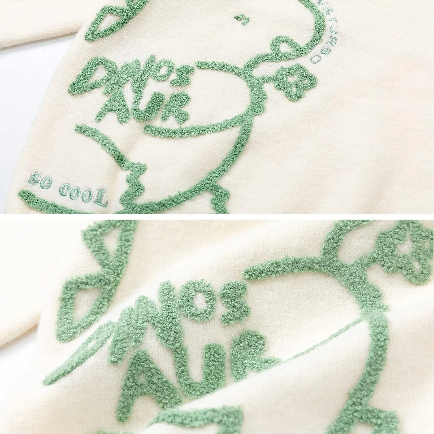 Aelfric Eden Cartoon Dinosaur Sweaters Graphic Crewneck Printed Oversized Pullover Sweater Couple Tops