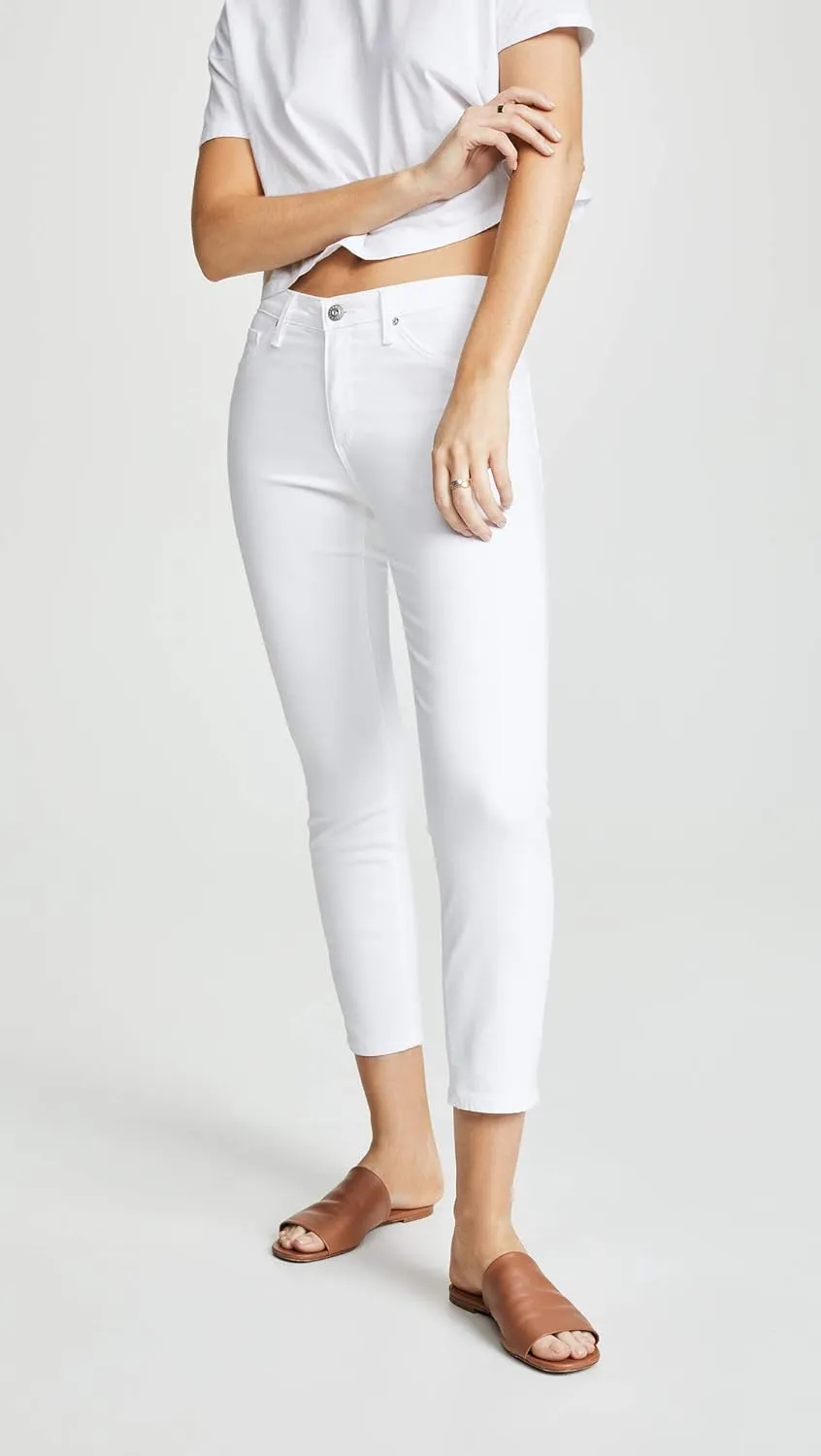 AG Adriano Goldschmied Women's Prime Mid-Rise Skinny Fit Cigarette Leg Crop Pant