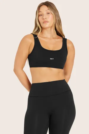 AIRLUXE™ BREATHE SCOOP BRA - ONYX
