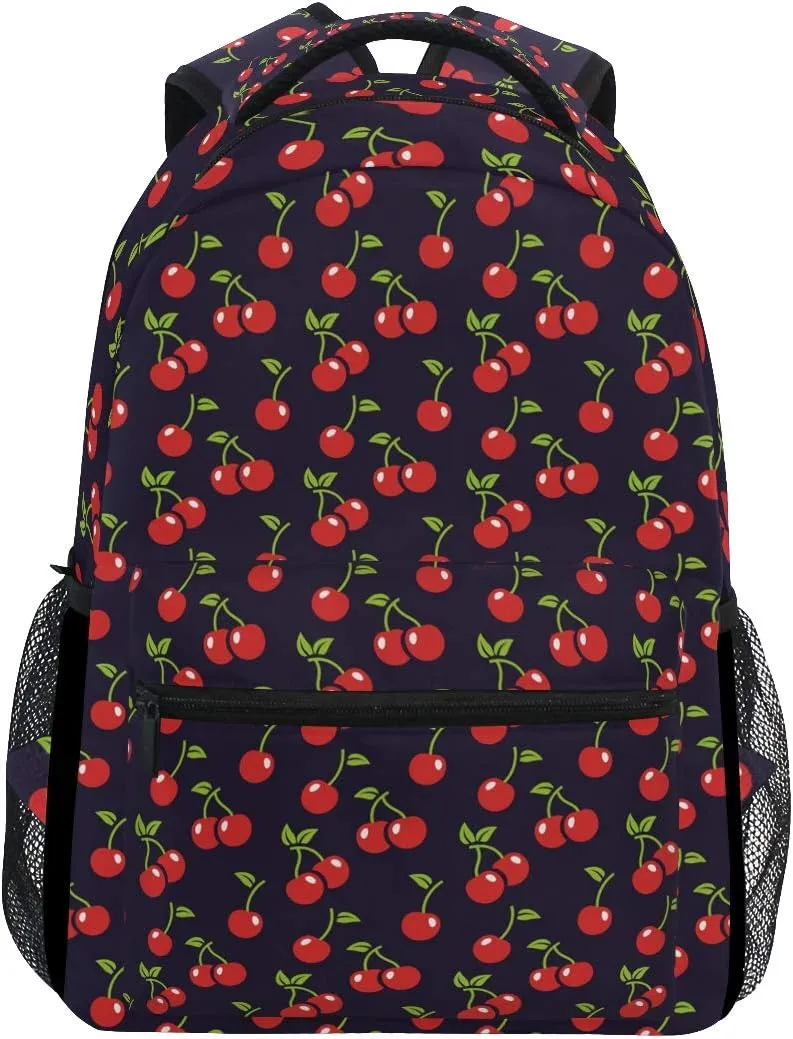 ALAZA Cherry Red Large Backpack Personalized Laptop iPad Tablet Travel School Bag with Multiple Pockets
