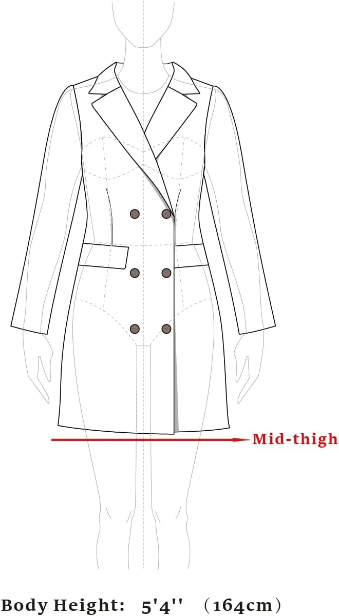 Allegra K Women's Classic Stand Collar Long Sleeve Winter Belted Long Coat
