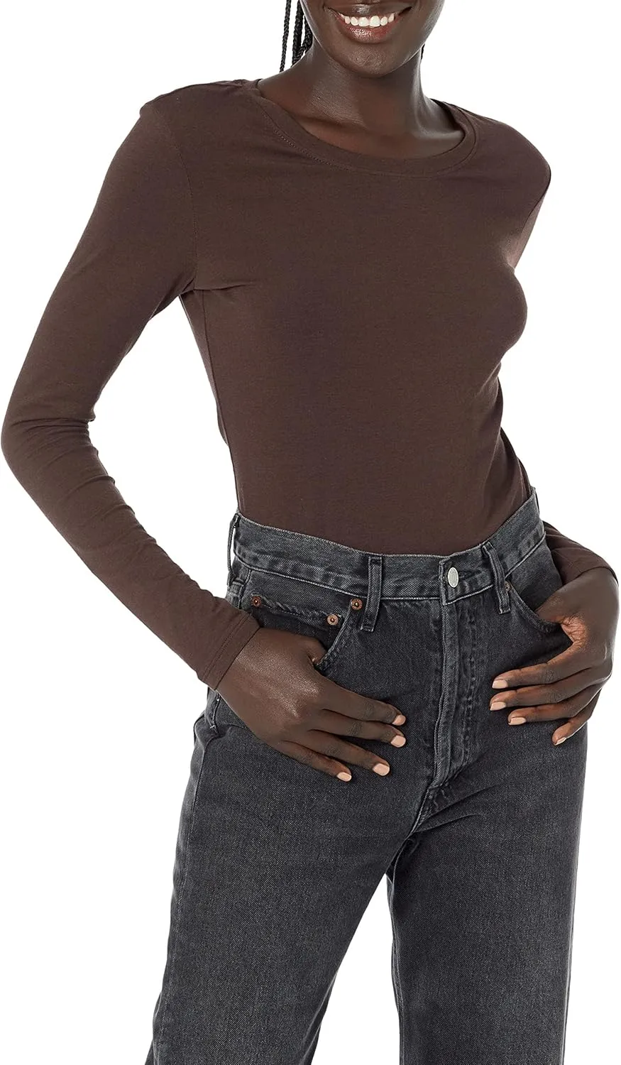 Amazon Essentials Women's Classic-Fit Long-Sleeve Crewneck T-Shirt (Available in Plus Size)