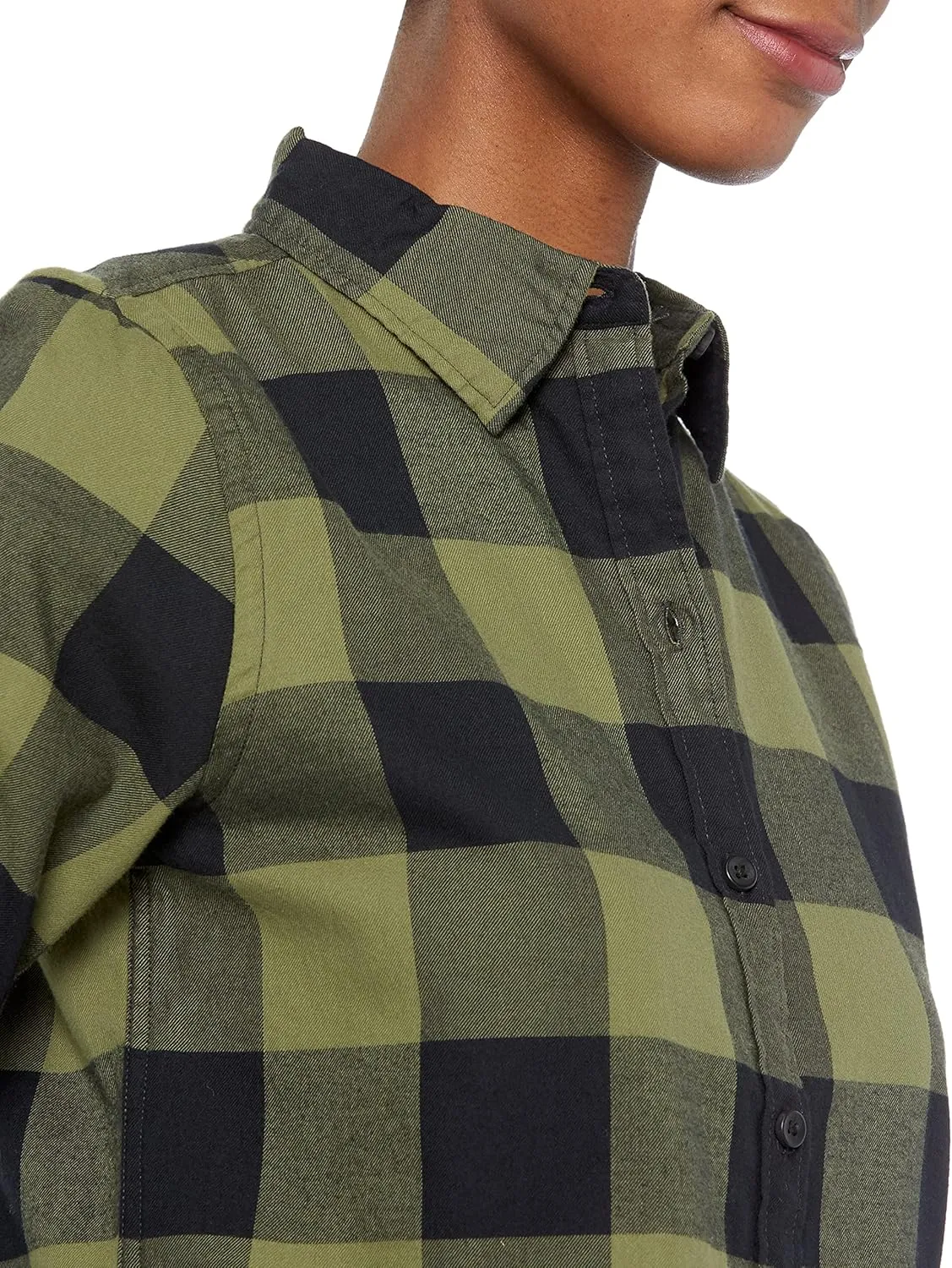 Amazon Essentials Women's Classic-Fit Long-Sleeve Lightweight Plaid Flannel Shirt