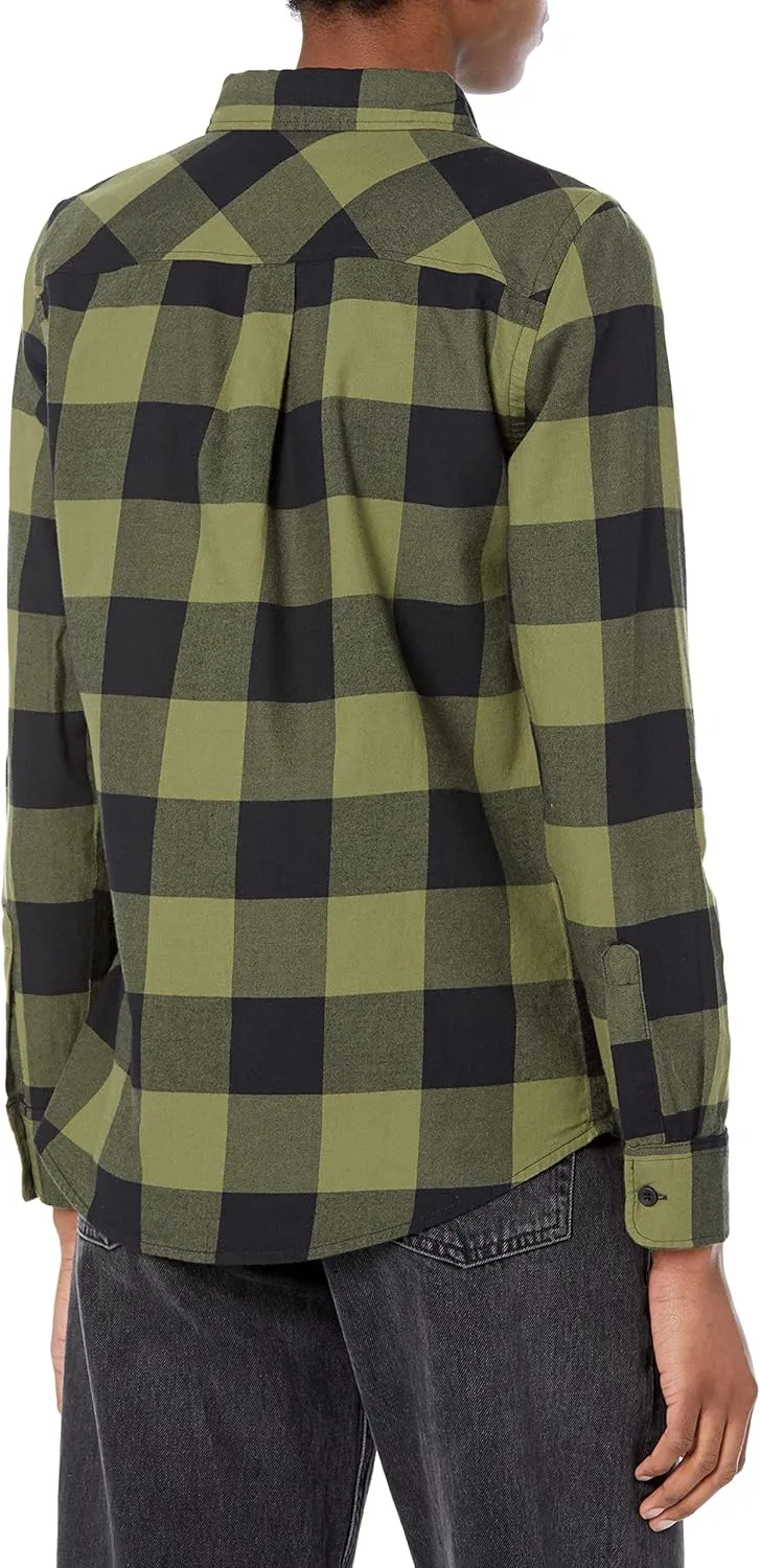 Amazon Essentials Women's Classic-Fit Long-Sleeve Lightweight Plaid Flannel Shirt