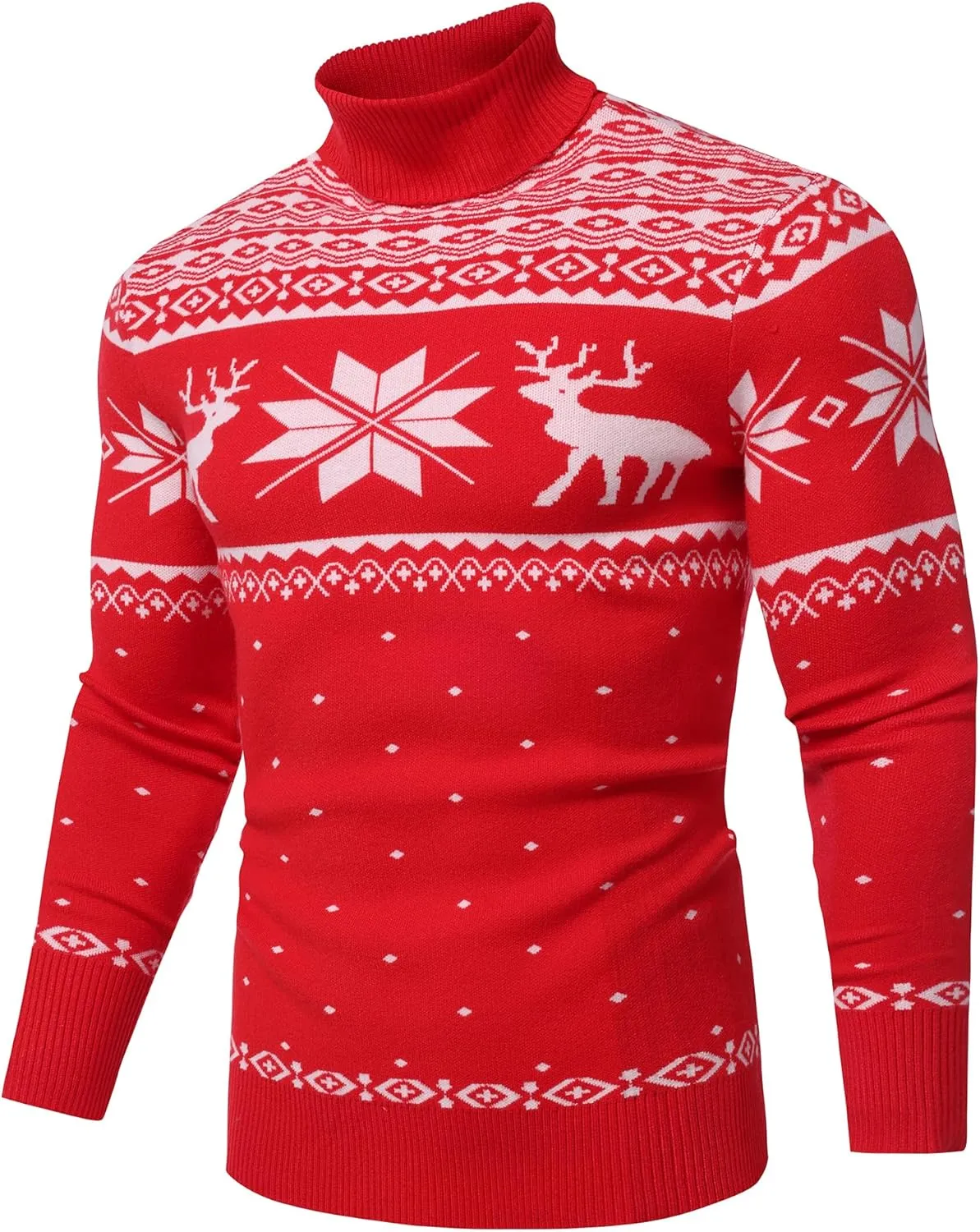 Amussiar Men's Turtleneck Sweater Slim Fit Cotton Knitted Pullover Sweater Casual Lightweight Long Sleeve Top