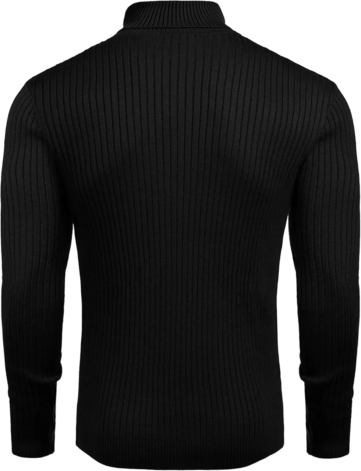 Amussiar Men's Turtleneck Sweater Slim Fit Cotton Knitted Pullover Sweater Casual Lightweight Long Sleeve Top