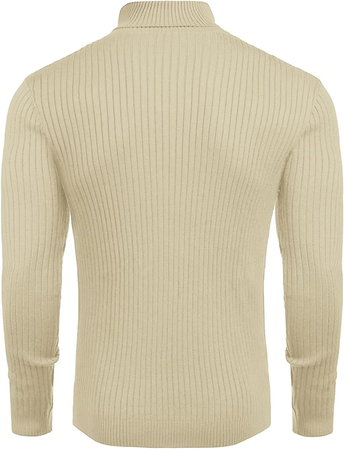 Amussiar Men's Turtleneck Sweater Slim Fit Cotton Knitted Pullover Sweater Casual Lightweight Long Sleeve Top