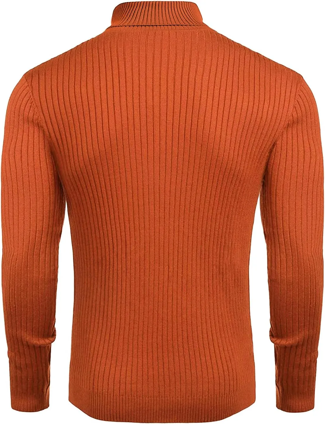 Amussiar Men's Turtleneck Sweater Slim Fit Cotton Knitted Pullover Sweater Casual Lightweight Long Sleeve Top