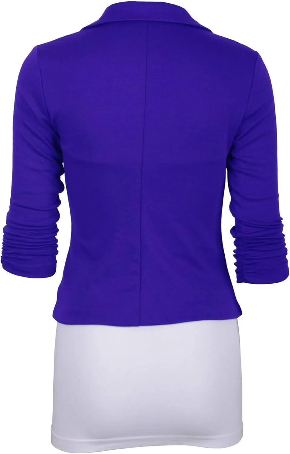 Andongnywell Womens Notched Lapel Pocket Button Work Office Blazer Slim Jacket Suit Business wear