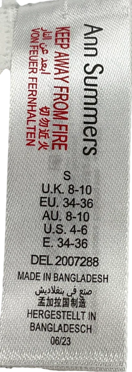 Ann Summers White Sexy Lace Plunge Bra UK 8
