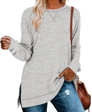 Aokosor Tunic Tops for Women 2025 Long Sleeve Shirts for Leggings Loose Fit Sweaters