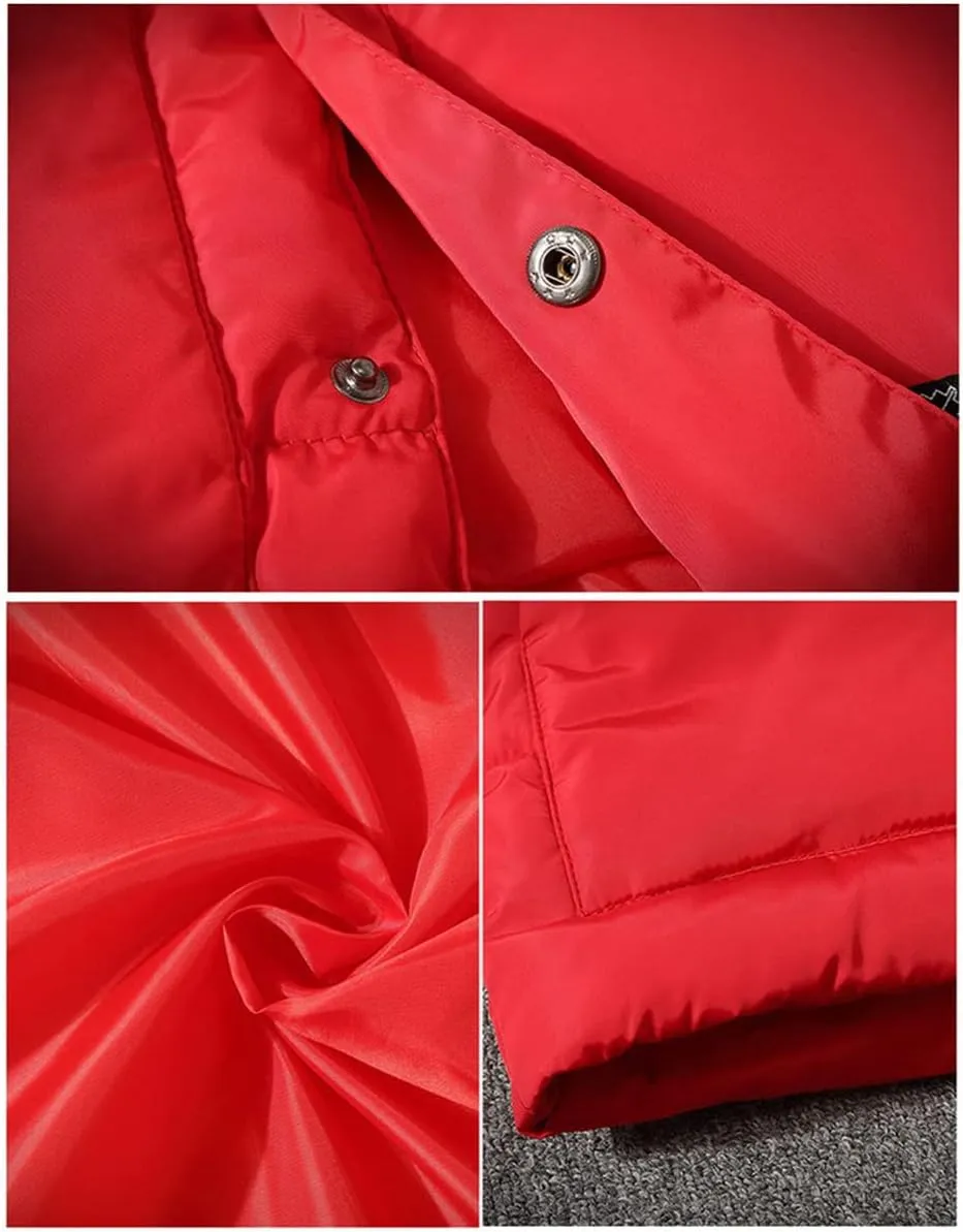 Autumn Winter Male Cotton-Padded Vest Coats Men Stand Collar Thicken Waistcoats Sleeveless Jackets