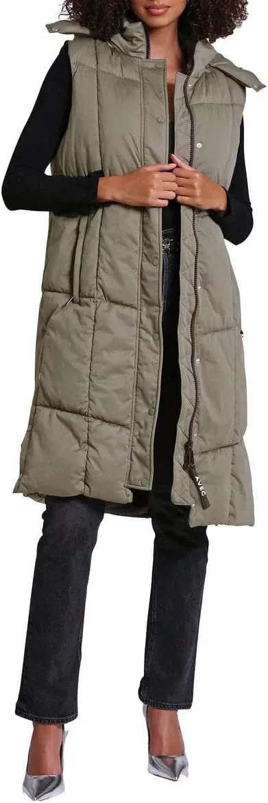 Aves Les Filles Women's Quilted Longline Puffer Vest