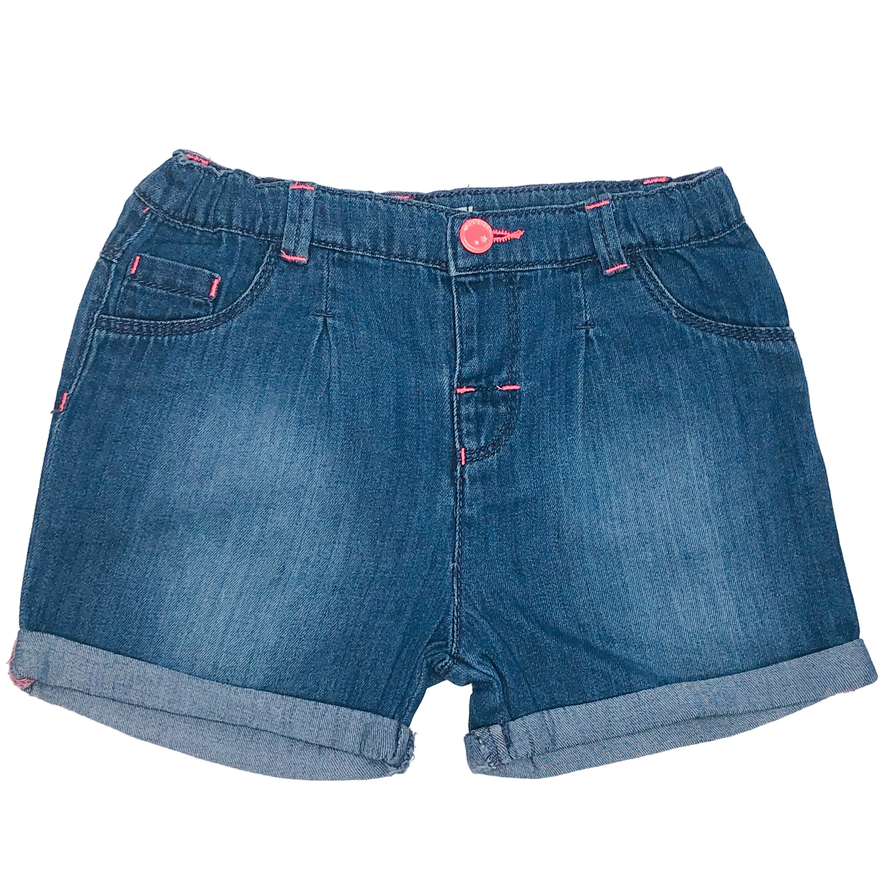 Baby Girl's Denim Chambray shorts
