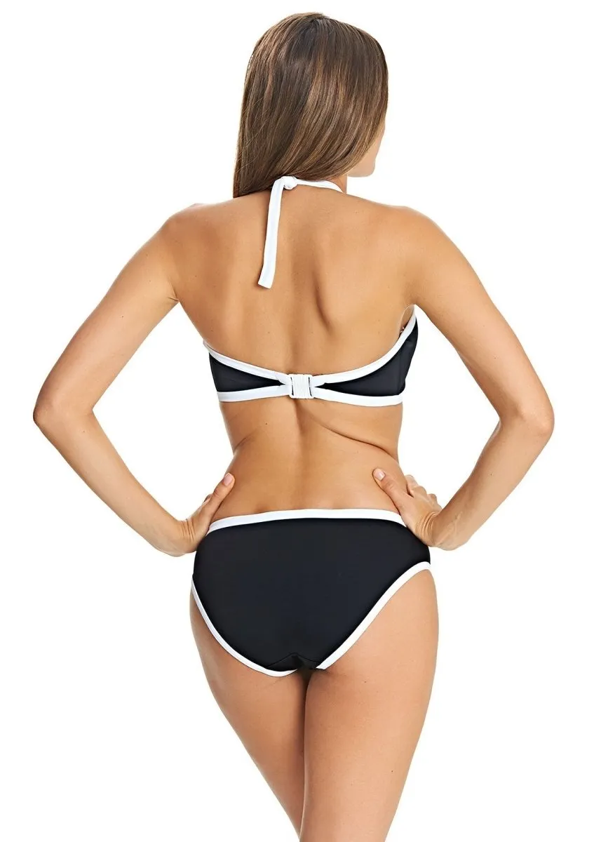 Back to Black UW High Neck Crop Bikini Swim Top- 3701