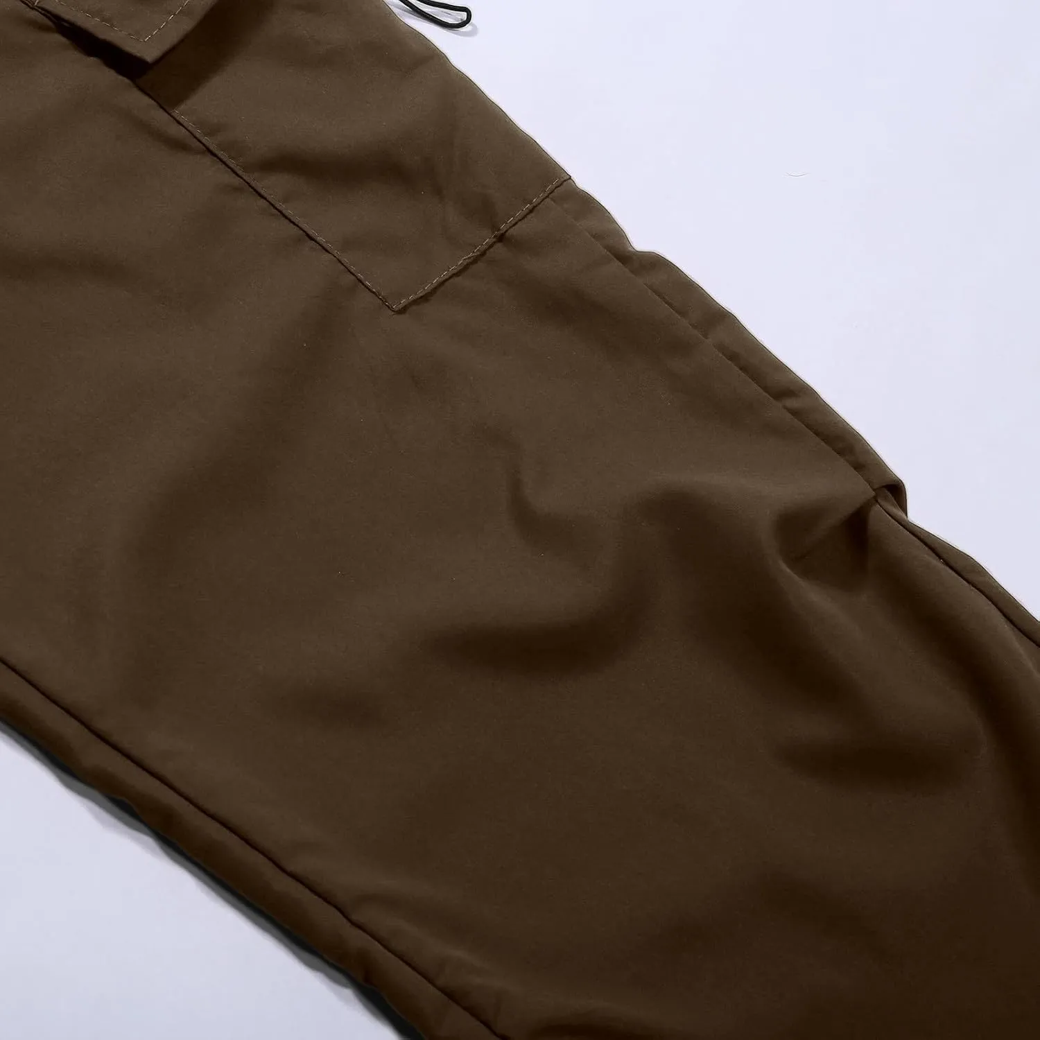 Baggy Parachute Pants for Women Elastic High Waist Lounge Cargo Pants Multiple Pockets Jogger Y2K Quick Dry Pant