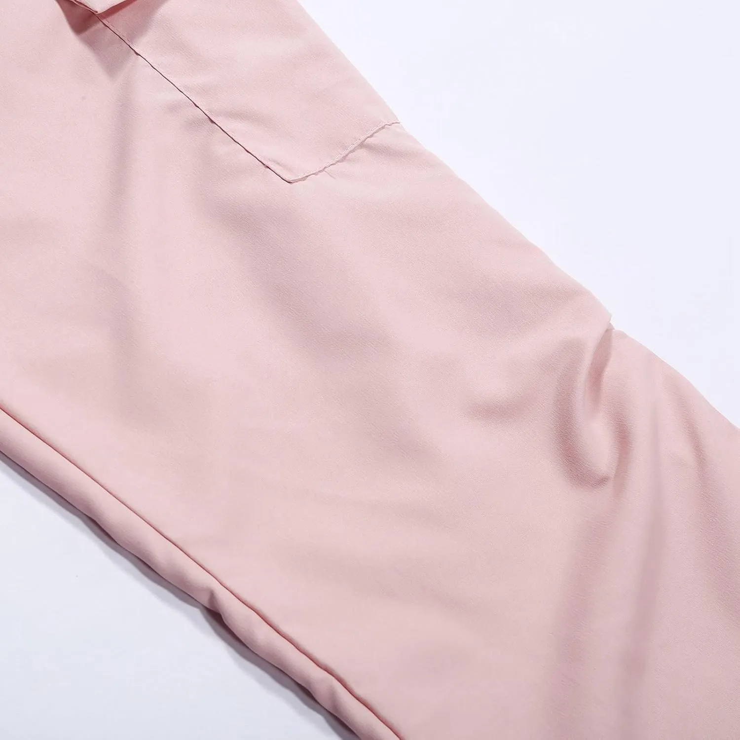 Baggy Parachute Pants for Women Elastic High Waist Lounge Cargo Pants Multiple Pockets Jogger Y2K Quick Dry Pant