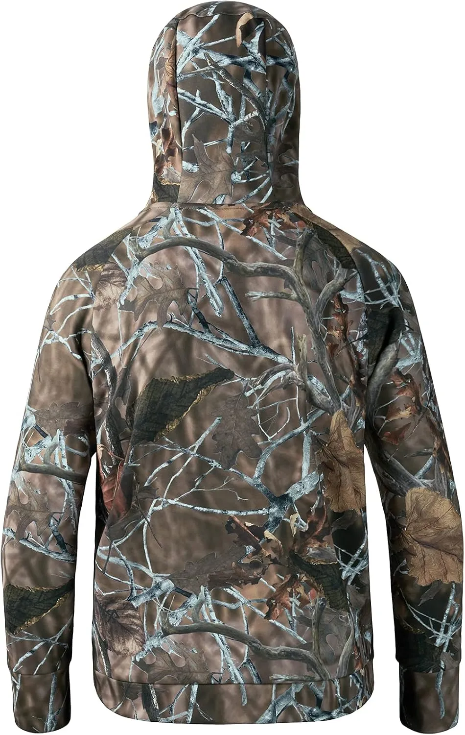BASSDASH Youth Fishing Fleece Hoodie with Mask Water Resistant Kids Performance Sweatshirt FS18Y
