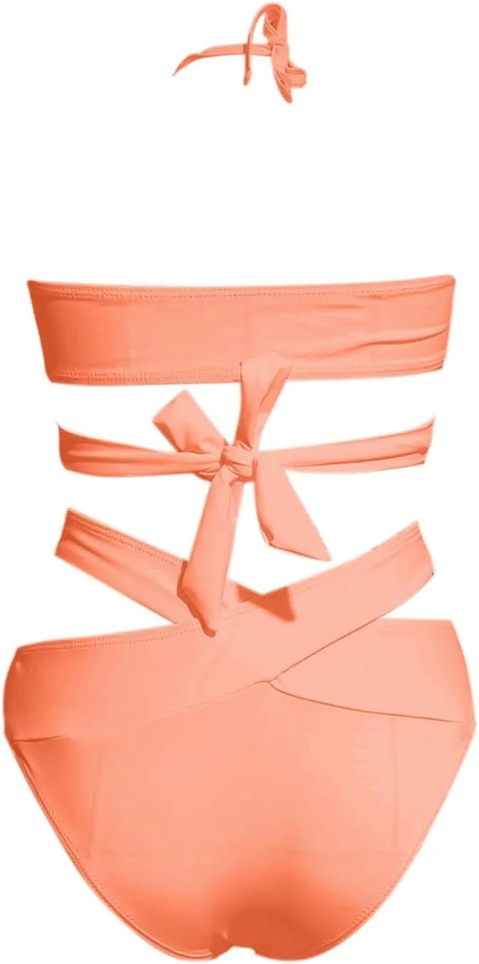 Bathing Suit for Women Camisole Crisscross Bikini Push Up Two Piece High Waisted Cool Western Womens Swimsuits Bikini