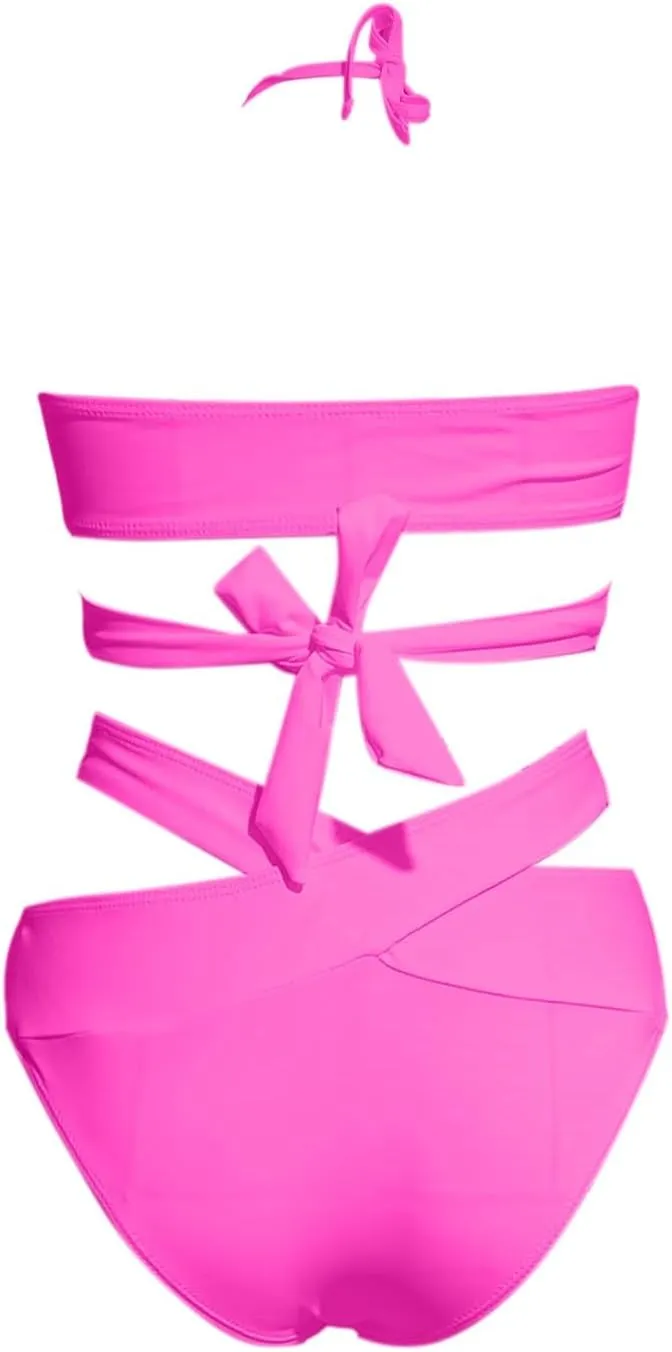Bathing Suit for Women Camisole Crisscross Bikini Push Up Two Piece High Waisted Cool Western Womens Swimsuits Bikini