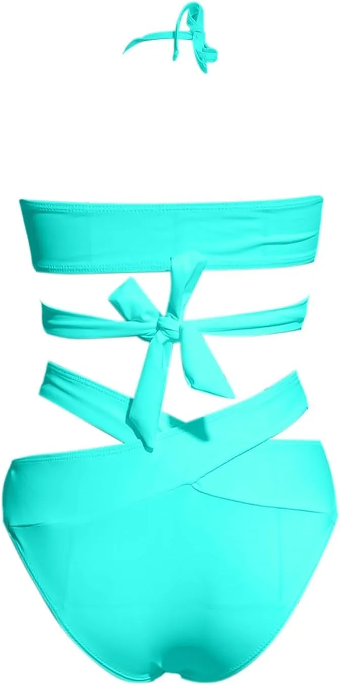 Bathing Suit for Women Camisole Crisscross Bikini Push Up Two Piece High Waisted Cool Western Womens Swimsuits Bikini
