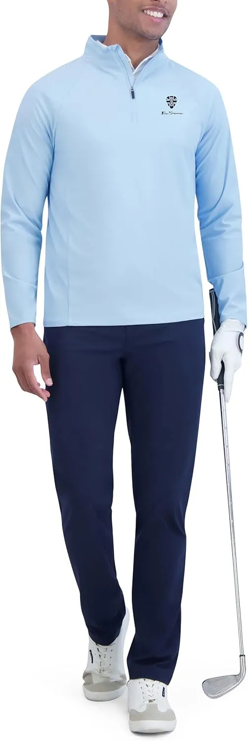 Ben Sherman Men's Quarter Zip Pullover Sweater  Lightweight, Casual, Work, Golf & Everyday Wear
