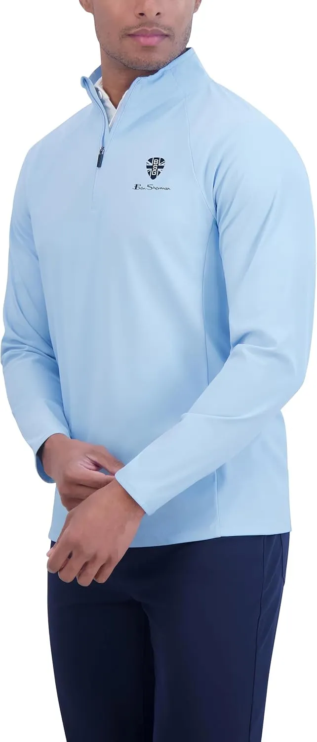 Ben Sherman Men's Quarter Zip Pullover Sweater  Lightweight, Casual, Work, Golf & Everyday Wear