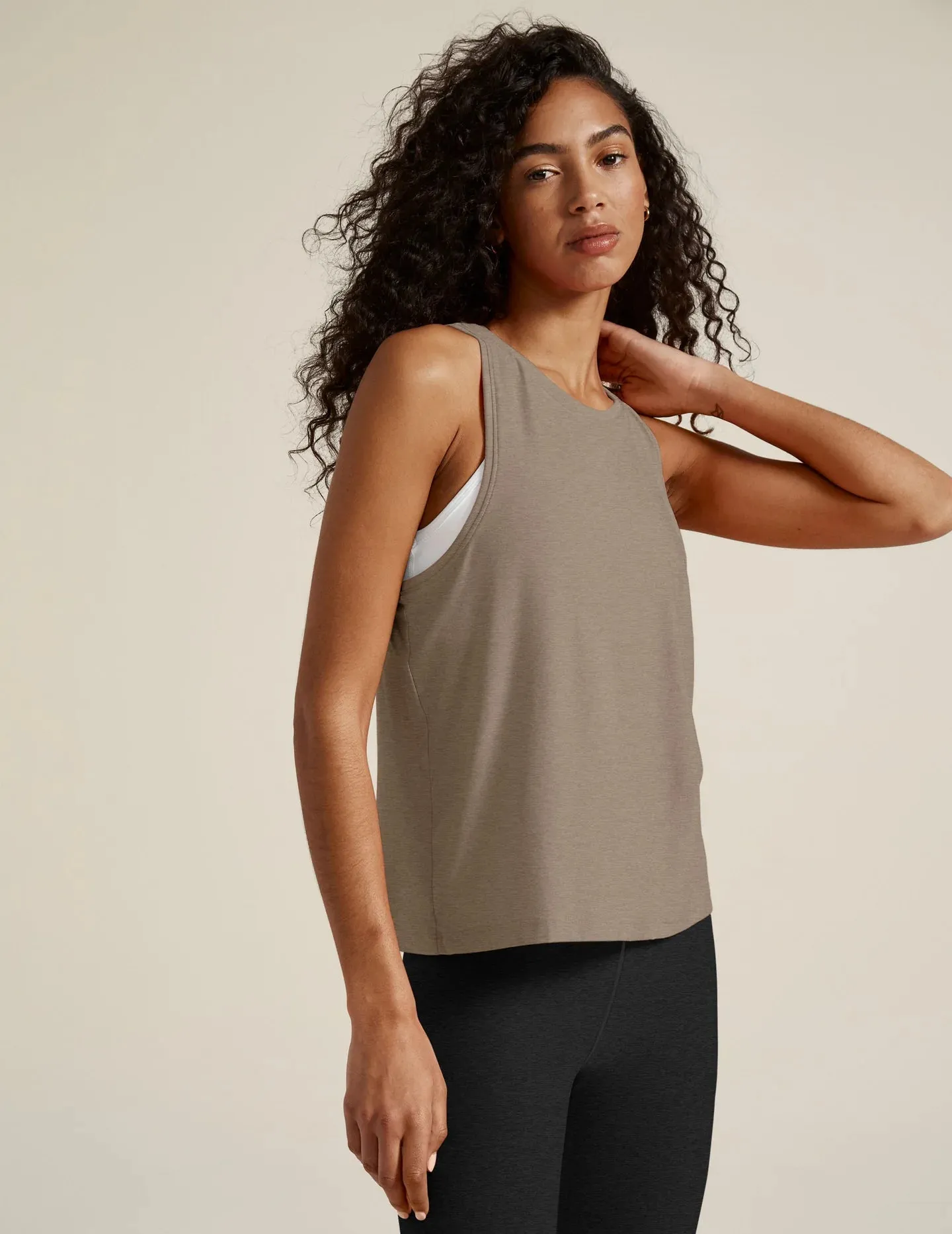 Beyond Yoga Featherweight Rebalance Tank - Birch Heather