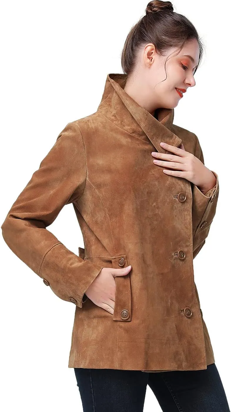 BGSD Women Jane Suede Leather Jacket (Also available in Plus Size & Petite)