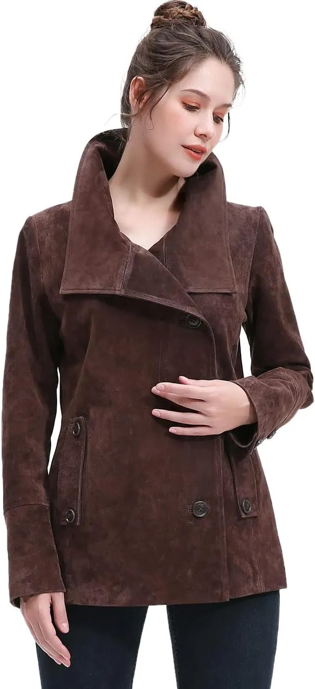 BGSD Women Jane Suede Leather Jacket (Also available in Plus Size & Petite)