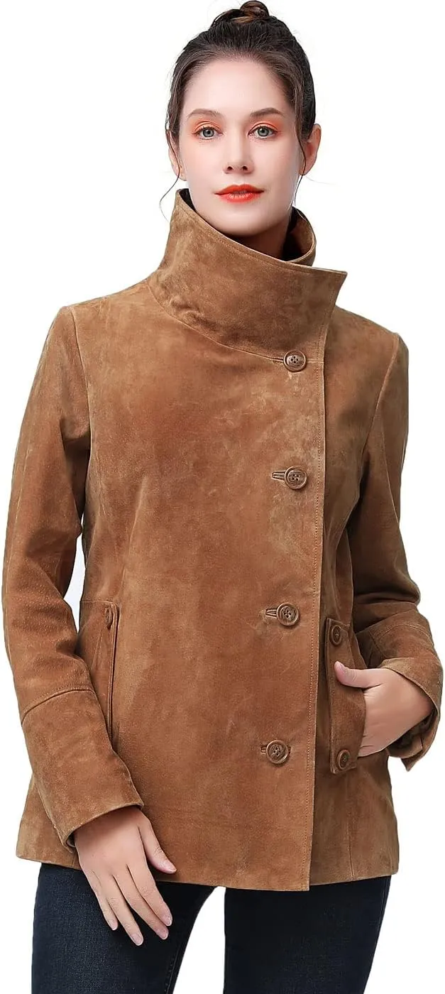 BGSD Women Jane Suede Leather Jacket (Also available in Plus Size & Petite)